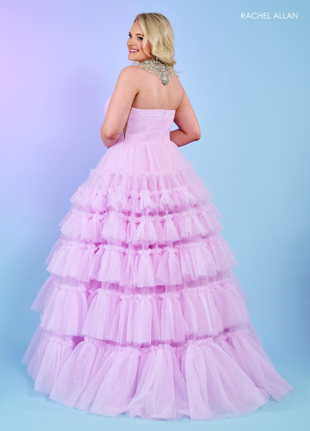 Rachel Allan 70503 prom dress images. Rachel Allan 70503 is available in these colors: Black, Hot Pink, Lilac.