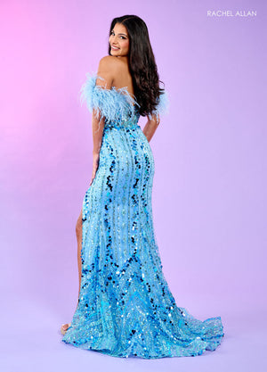 Rachel Allan 70509 prom dress images.  Rachel Allan 70509 is available in these colors: Lilac, Powder Blue.