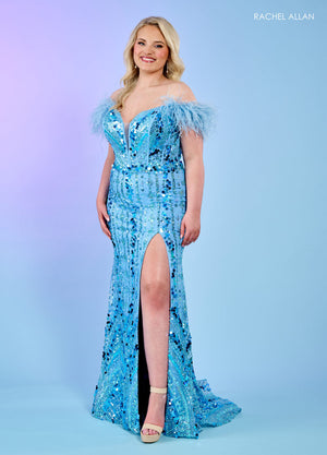 Rachel Allan 70509 prom dress images.  Rachel Allan 70509 is available in these colors: Lilac, Powder Blue.