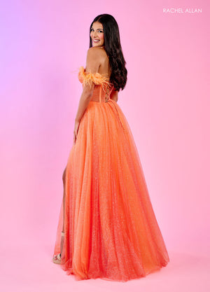 Rachel Allan 70515 prom dress images.  Rachel Allan 70515 is available in these colors: Fuchsia Ombre, Royal Ombre, Tangerine Ombre.