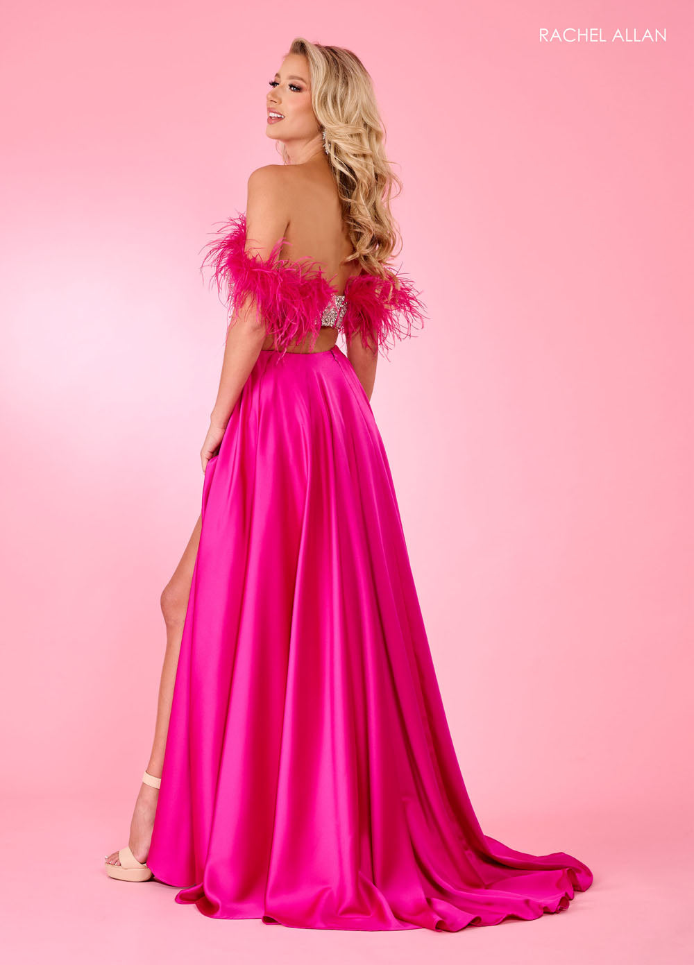 Rachel Allan 70519 prom dress images. Rachel Allan 70519 is available in these colors: Fuchsia, Lime, Periwinkle.
