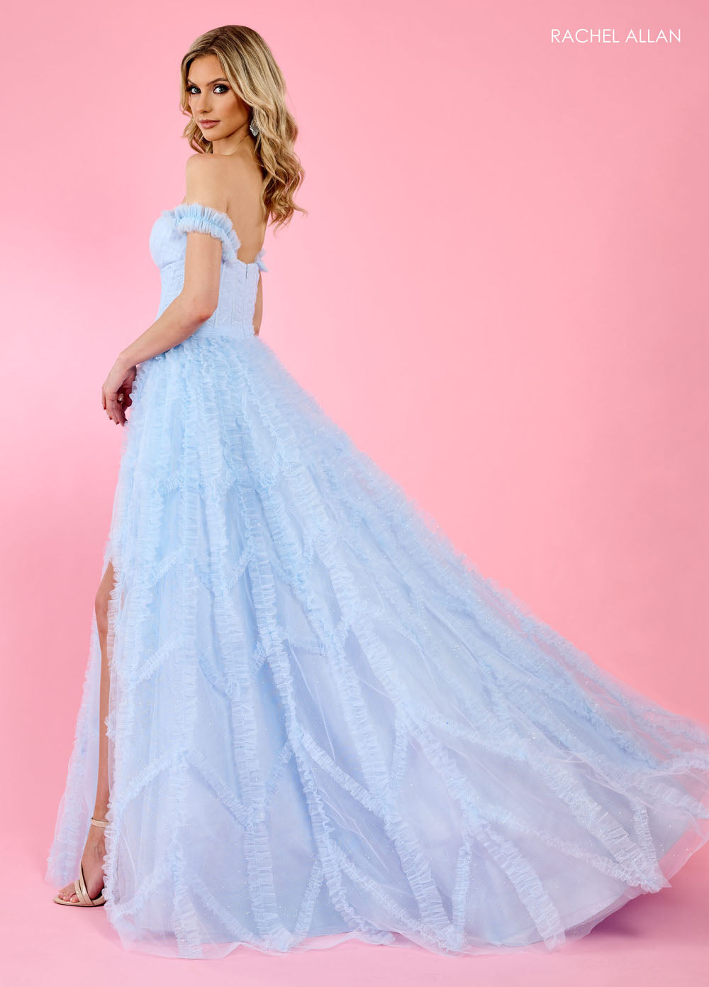Rachel Allan 70555 prom dress images. Rachel Allan 70555 is available in these colors: Mint, Orchid, Powder Blue.