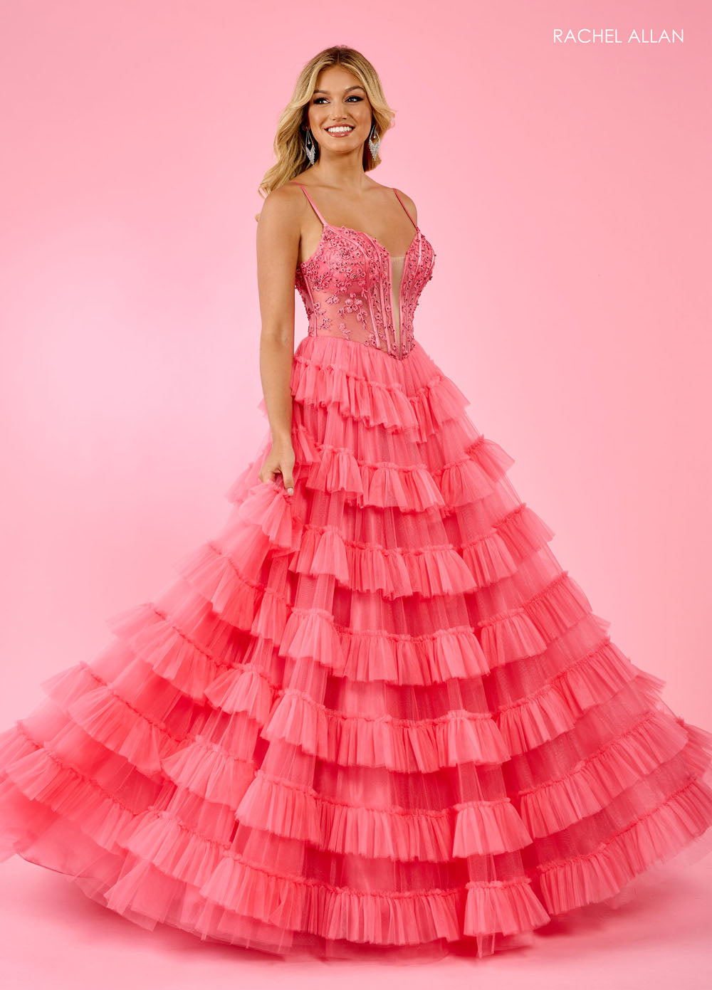 Rachel Allan 70576 prom dress images. Rachel Allan 70576 is available in these colors: Black, Coral, Turquoise.