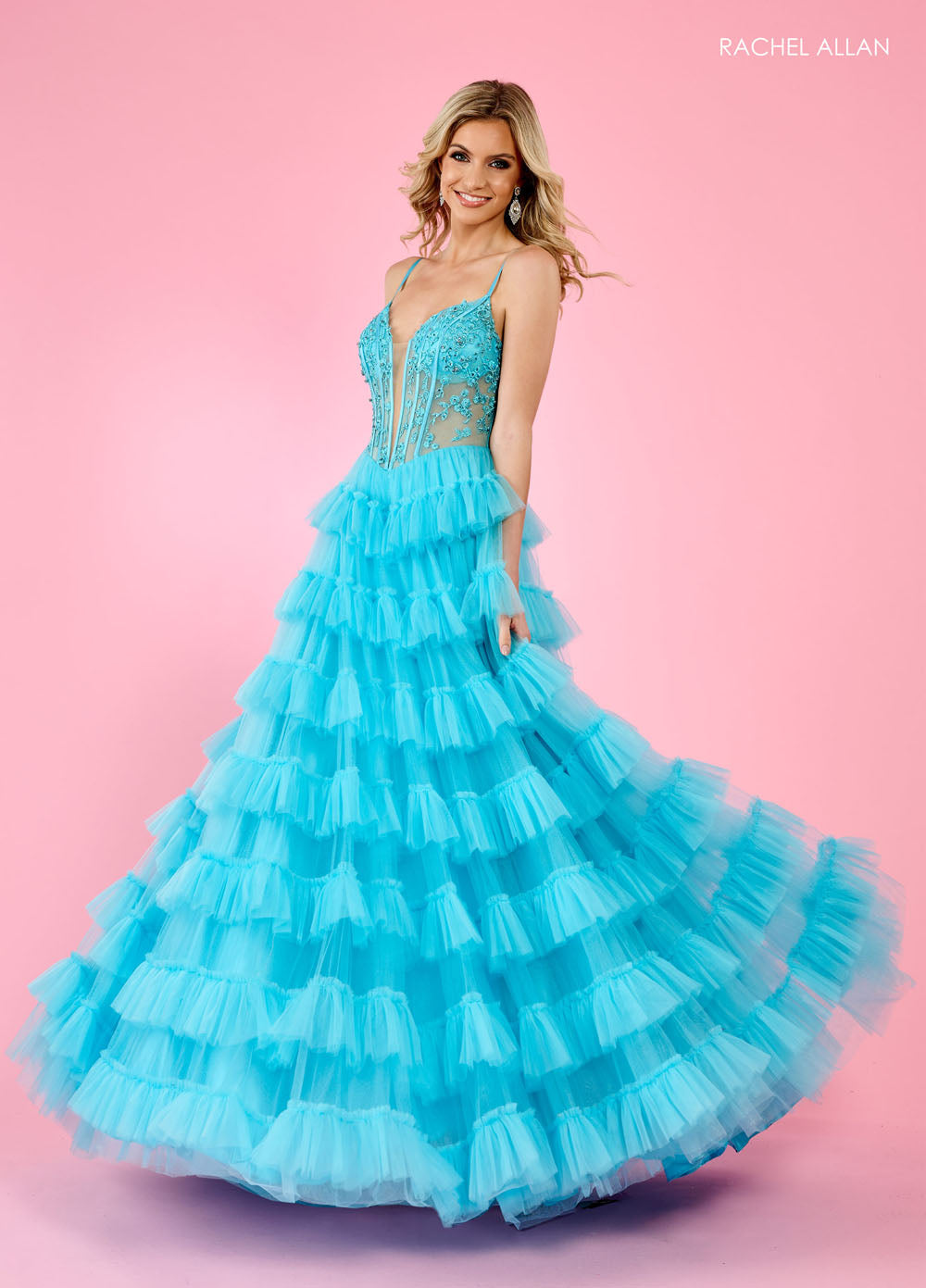 Rachel Allan 70576 prom dress images. Rachel Allan 70576 is available in these colors: Black, Coral, Turquoise.