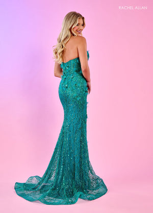 Rachel Allan 70580 prom dress images.  Rachel Allan 70580 is available in these colors: Fuchsia, Jade, Ocean Blue.