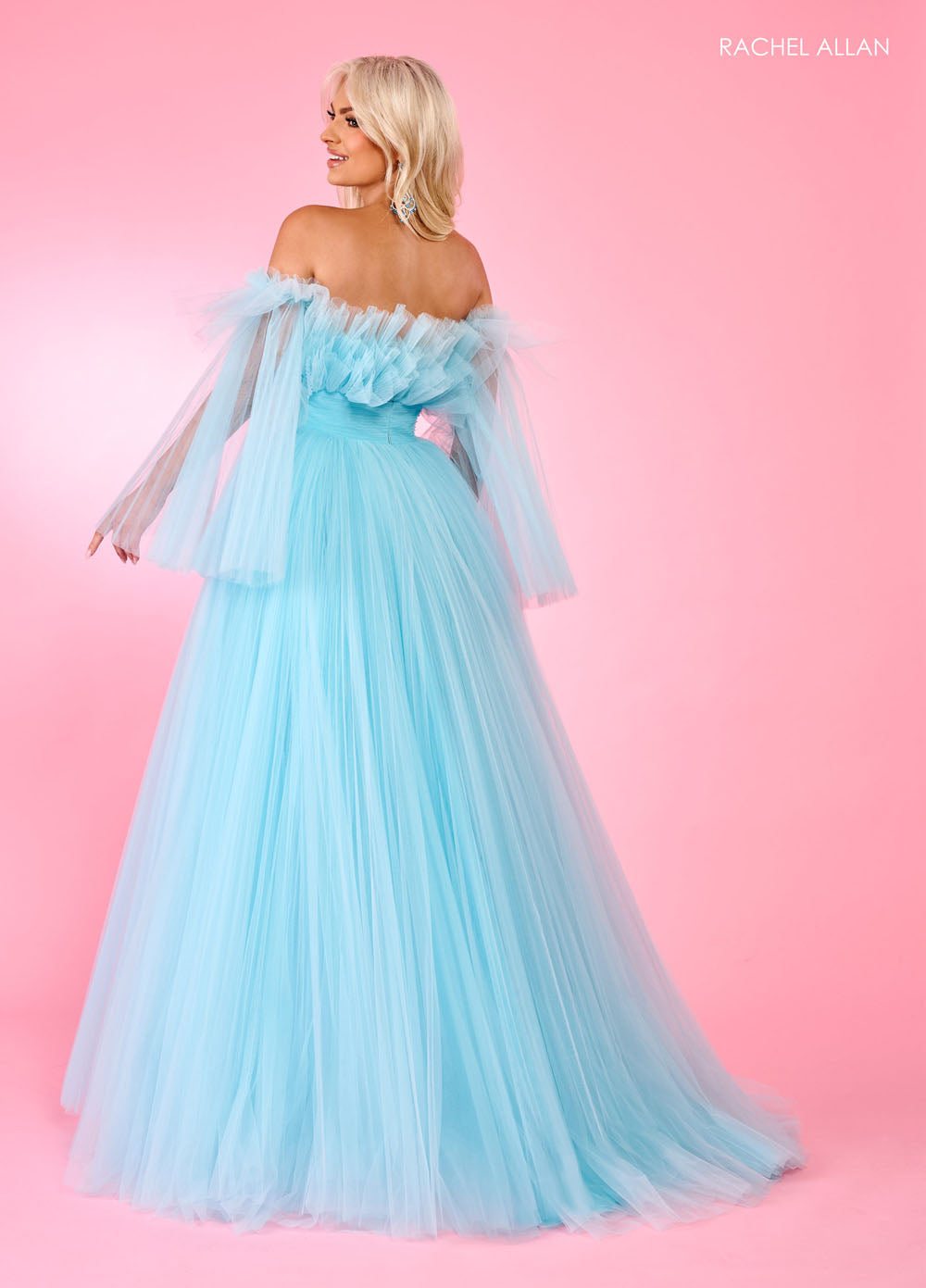 Rachel Allan 70583 prom dress images. Rachel Allan 70583 is available in these colors: Bright Coral, Light Blue, Pink, Sage.
