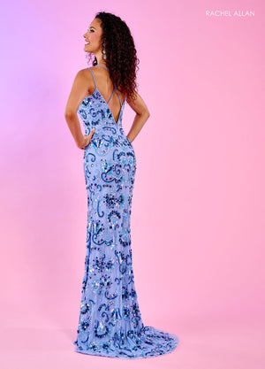 Rachel Allan 70601 prom dress images.  Rachel Allan 70601 is available in these colors: Coral, Hot Pink, Jade, Periwinkle.
