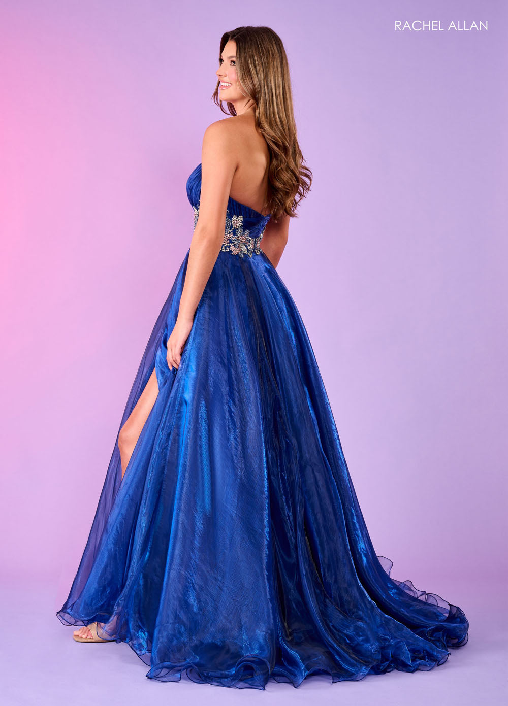 Rachel Allan 70605 prom dress images. Rachel Allan 70605 is available in these colors: Burgundy, Lilac, Royal.