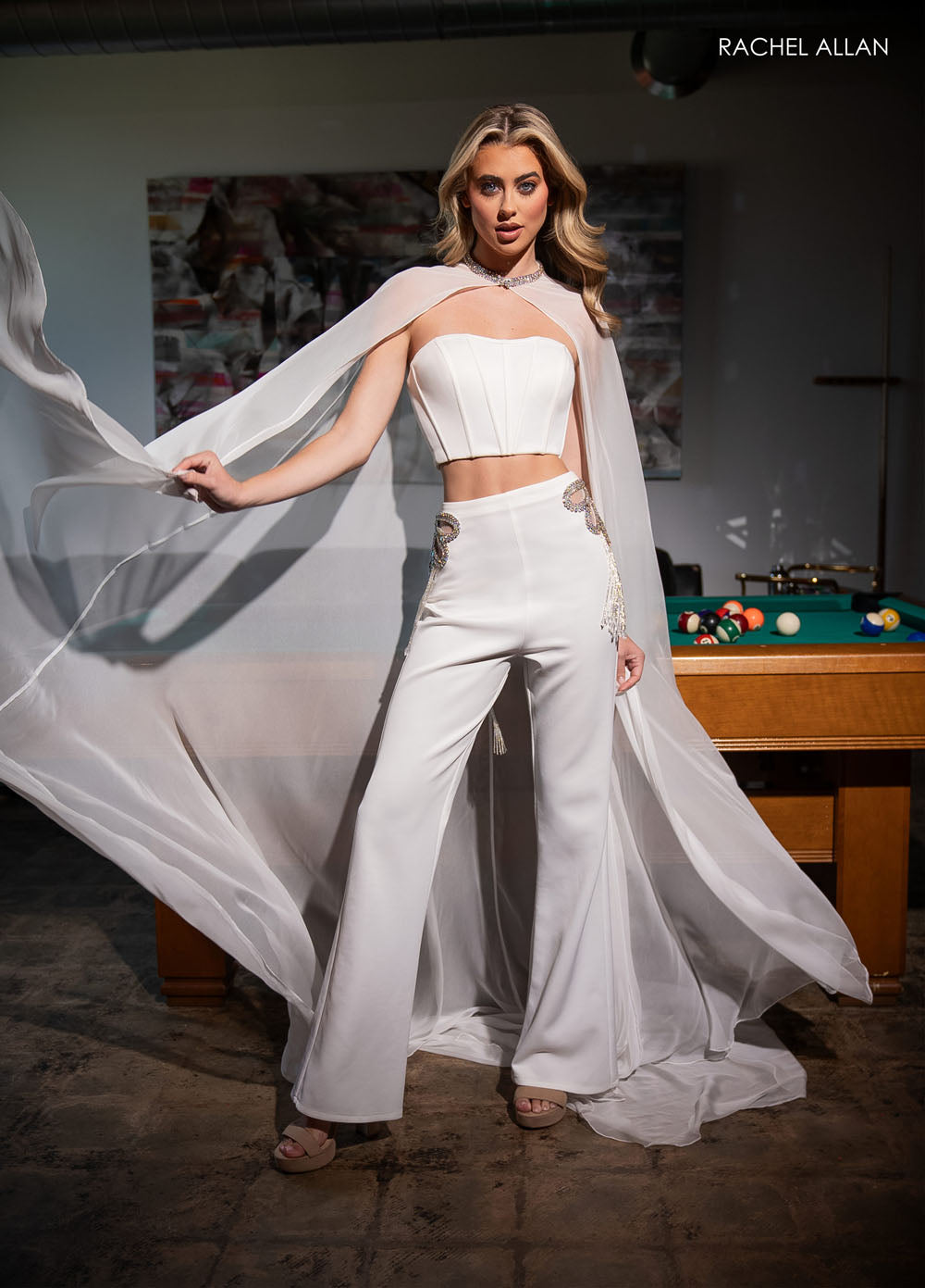 Rachel Allan 70613 prom dress images. Rachel Allan 70613 is available in these colors: Black Fuchsia, White.