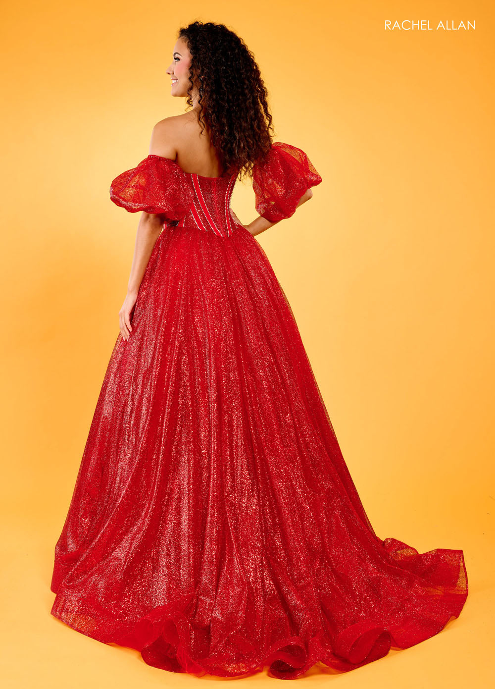 Rachel Allan 70630 prom dress images. Rachel Allan 70630 is available in these colors: Black, Light Blue, Pink, Red.