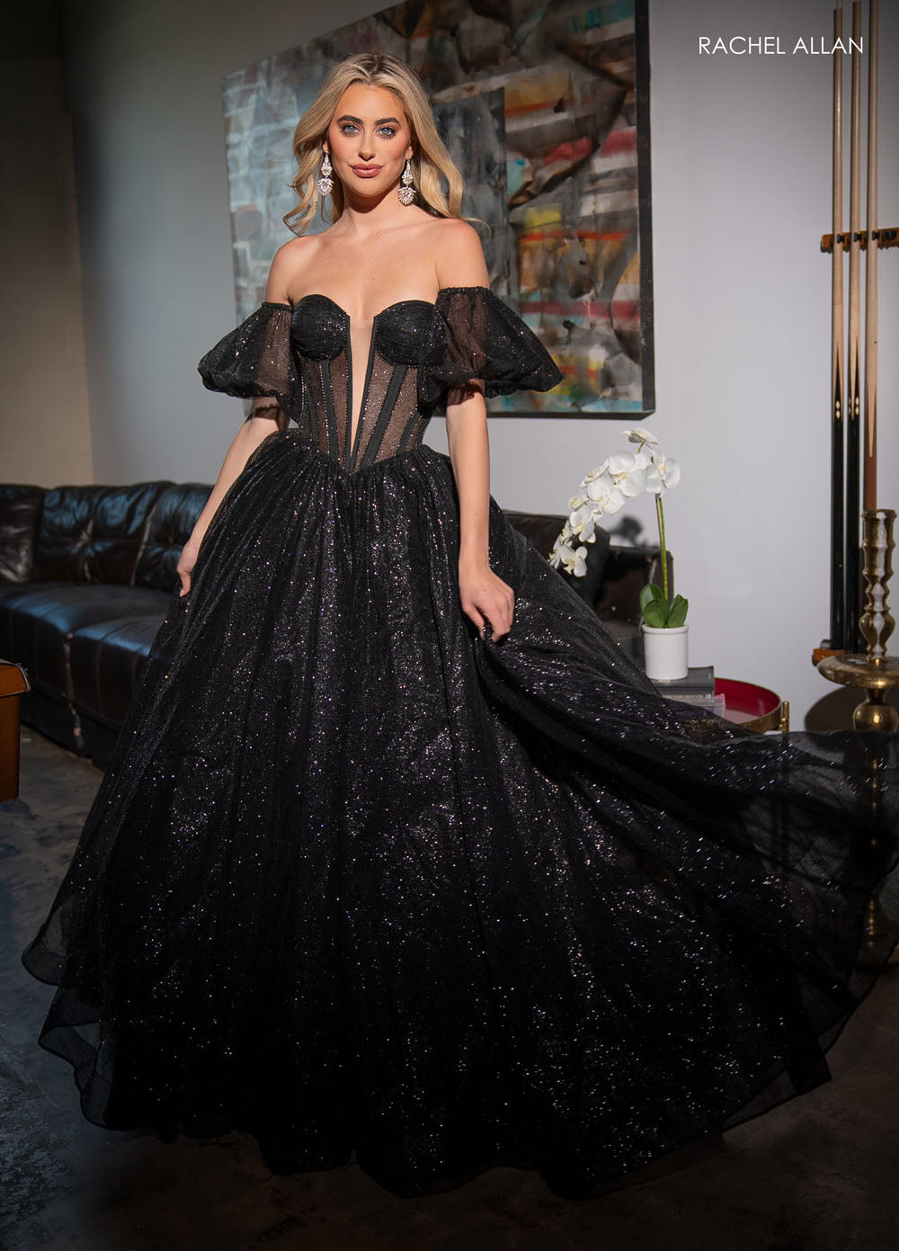 Rachel Allan 70630 prom dress images. Rachel Allan 70630 is available in these colors: Black, Light Blue, Pink, Red.