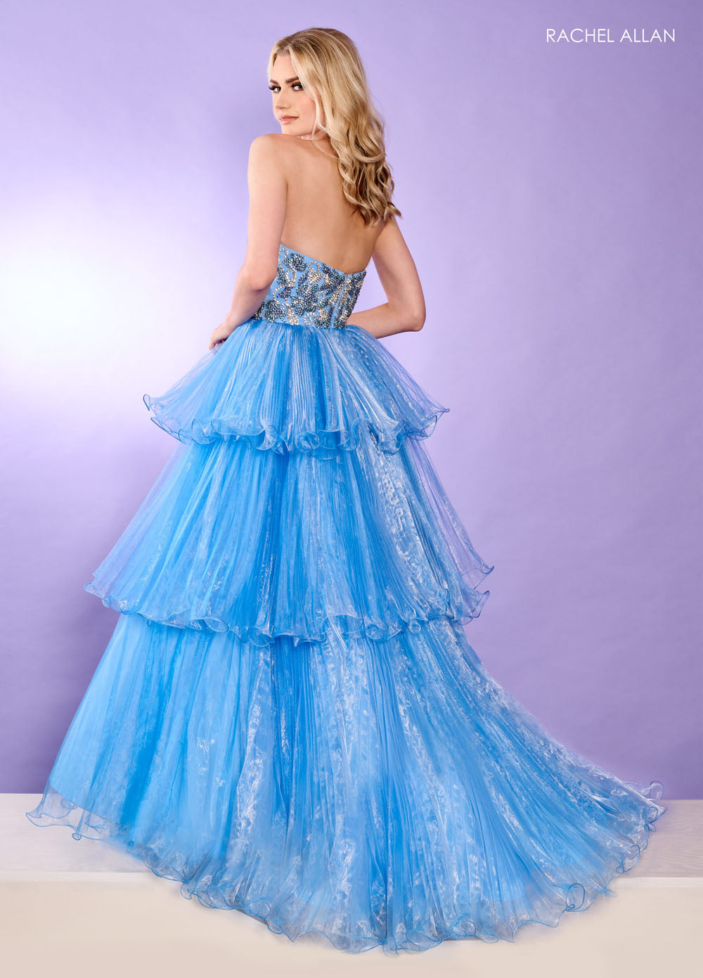 Rachel Allan 70649 prom dress images. Rachel Allan 70649 is available in these colors: Jade, Lilac, Powder Blue.