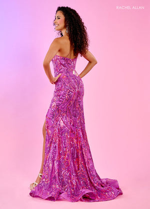Rachel Allan 70660 prom dress images.  Rachel Allan 70660 is available in these colors: Jade, Orchid, Red.