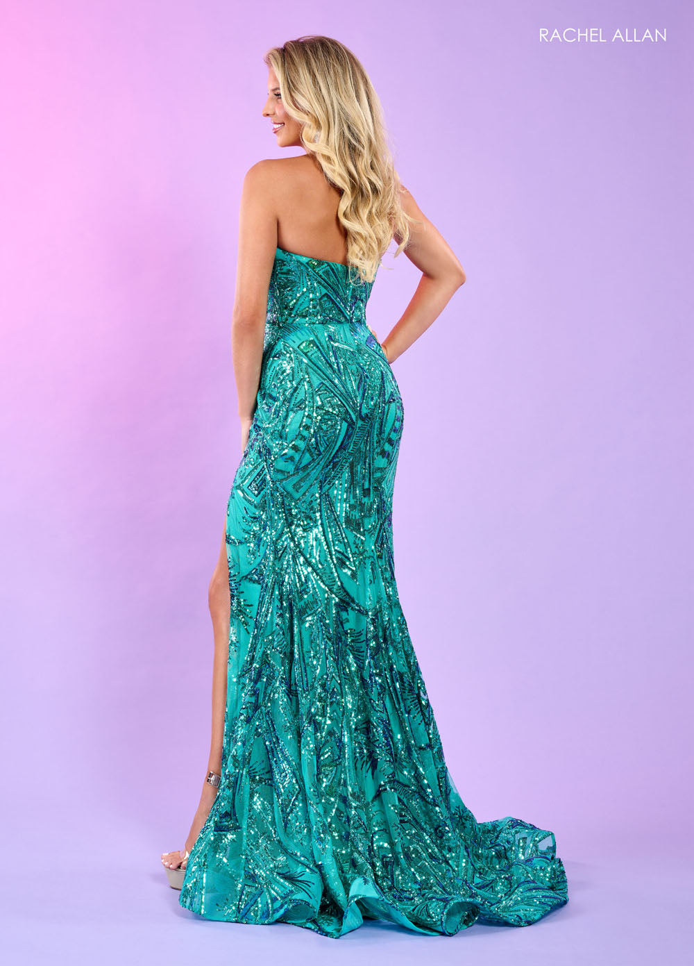 Rachel Allan 70660 prom dress images. Rachel Allan 70660 is available in these colors: Jade, Orchid, Red.