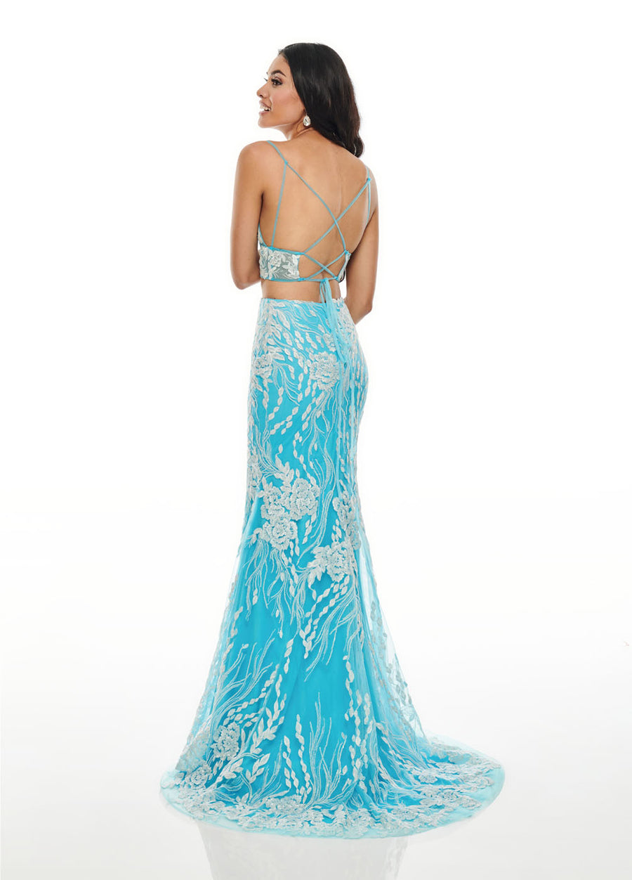 Rachel Allan 7072 prom dress images.  Rachel Allan 7072 is available in these colors: Blush, Powder Blue, Turquoise.