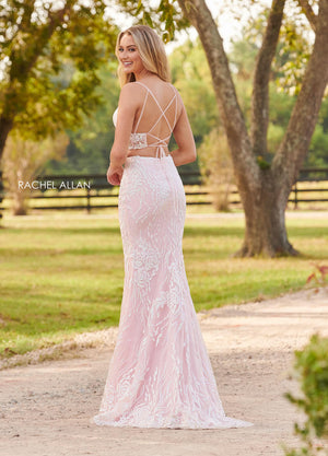 Rachel Allan 7072 prom dress images.  Rachel Allan 7072 is available in these colors: Blush, Powder Blue, Turquoise.