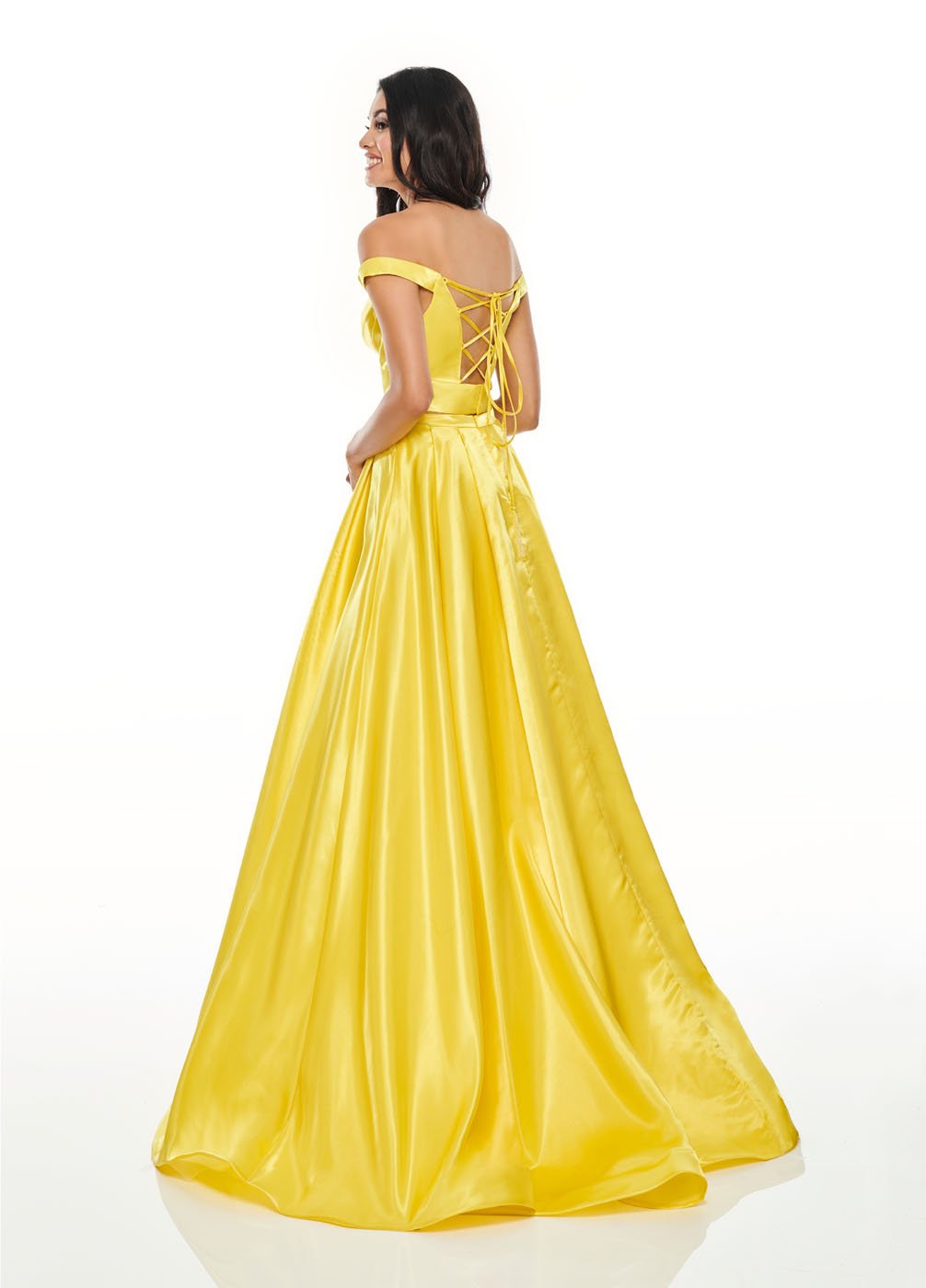 Rachel Allan 7185 prom dress images. Rachel Allan 7185 is available in these colors: Fuchsia, Red, Royal, Yellow.