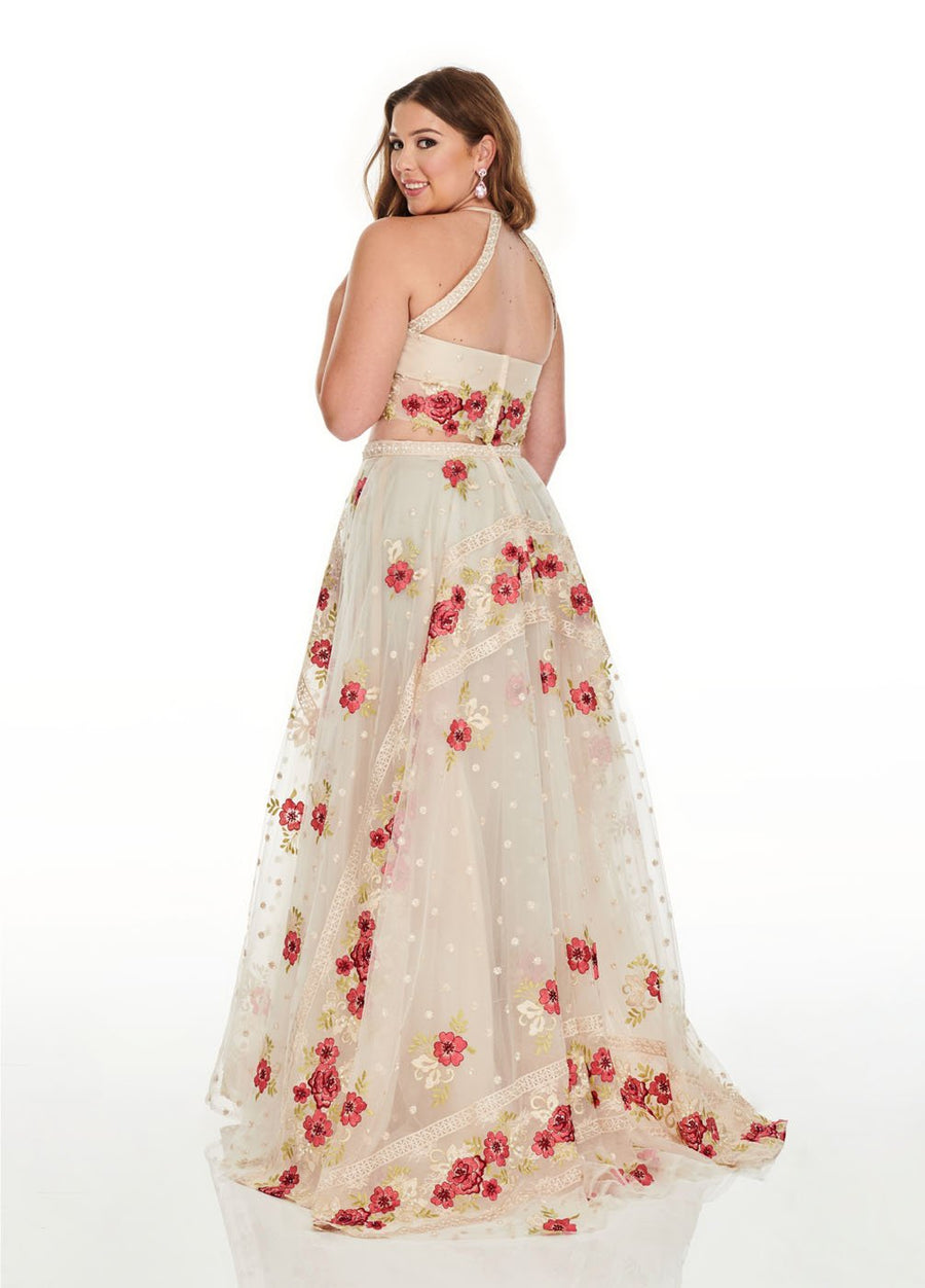 Rachel Allan 7233 prom dress images.  Rachel Allan 7233 is available in these colors: White Coral, Navy Magenta.