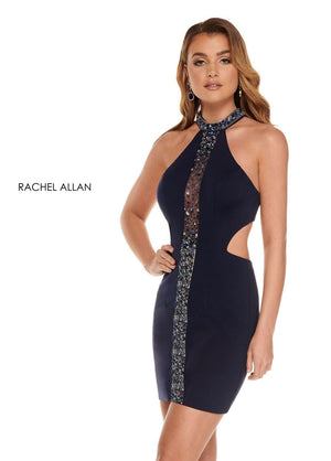Rachel Allan 30000 prom dress images.  Rachel Allan 30000 is available in these colors: Navy Rose Gold Silver,Off White Gold.