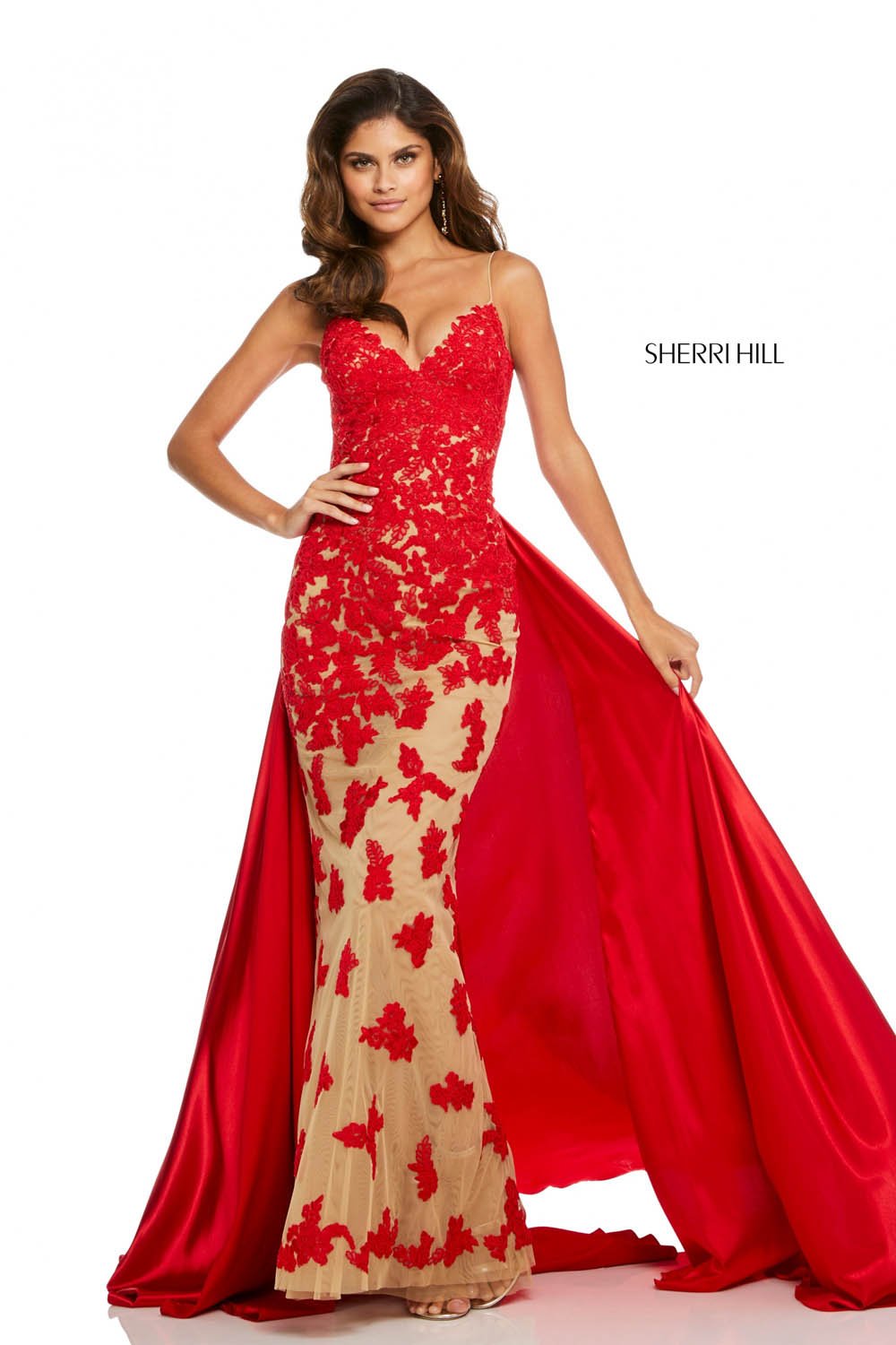 Sherri Hill 52538 prom dress images. Sherri Hill 52538 is available in these colors: Nude Red, Nude Black, Nude Ivory, Nude Lilac, Nude Magenta, Nude Light Blue, Nude Teal, Nude Wine, Nude Aqua.