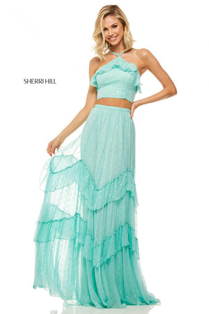 Sherri Hill 52798 prom dress images.  Sherri Hill 52798 is available in these colors: Black, Aqua, Yellow, Light Blue, Lilac, Ivory, Navy, Fuchsia, Emerald, Light Pink, Turquoise, Orange, Red.