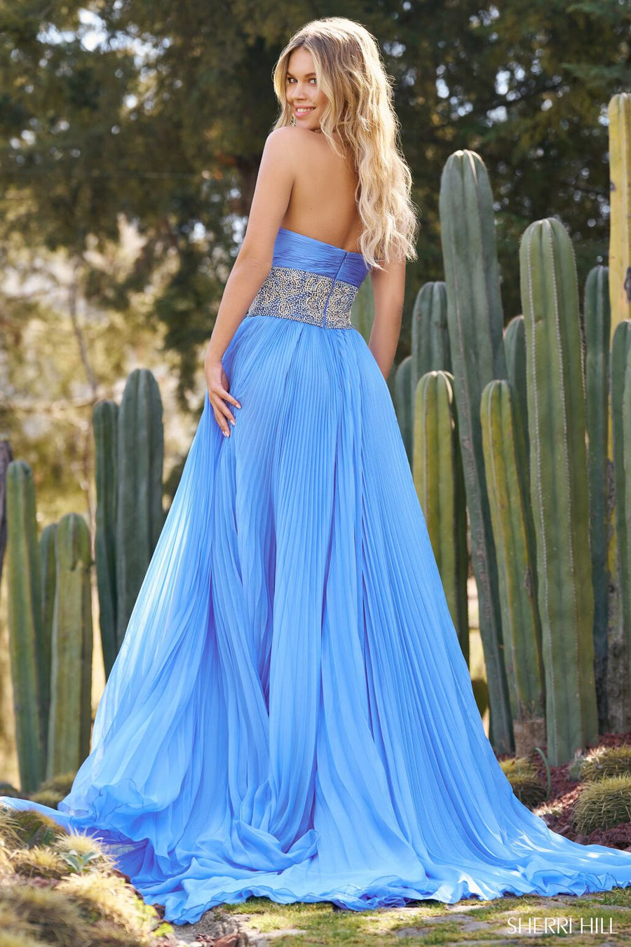Sherri Hill 55753 prom dress images.  Sherri Hill 55753 is available in these colors: Periwinkle, Red, Royal, Black, Orange, Yellow, Aqua, Light Blue, Blush, Emerald.