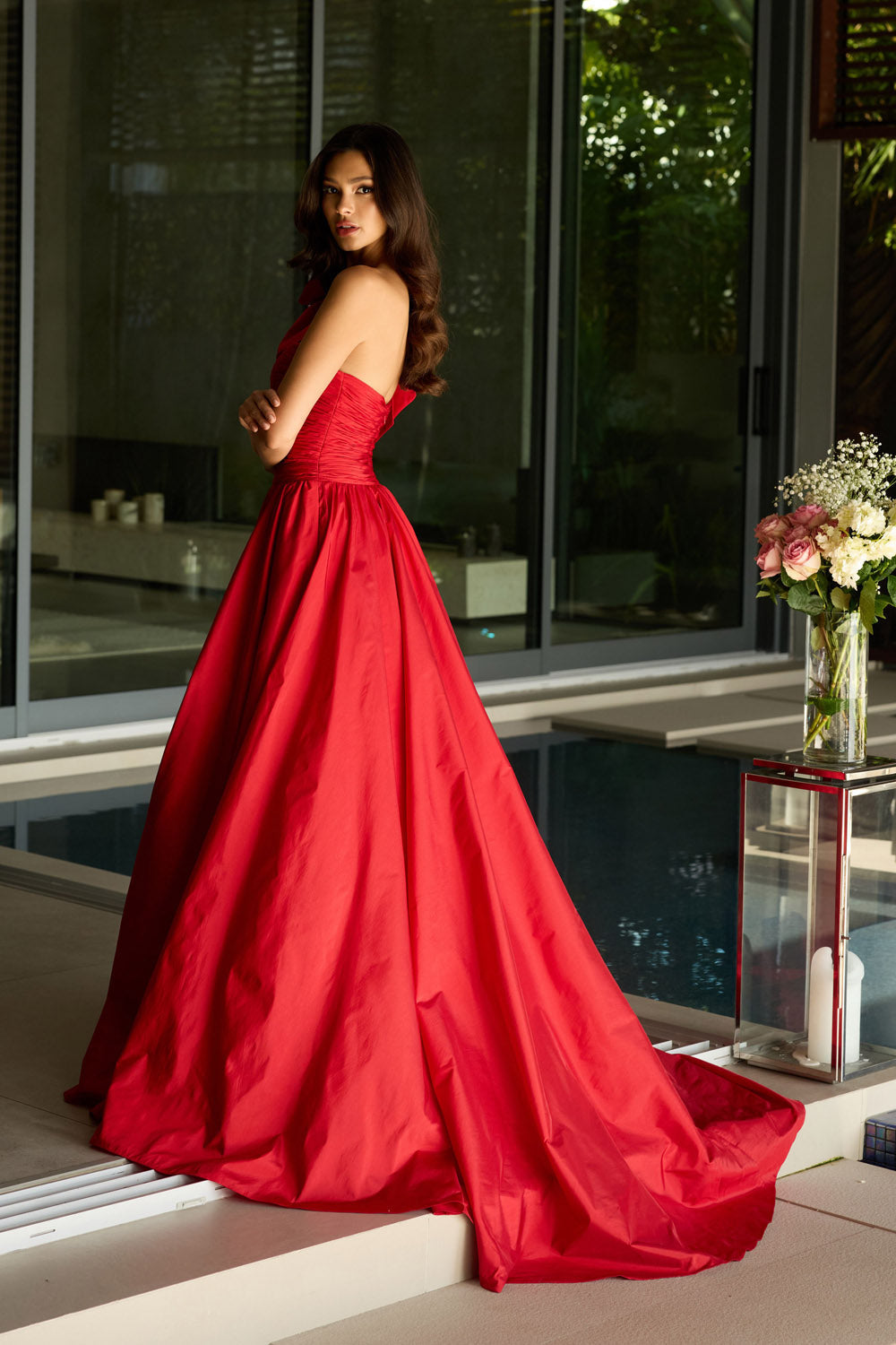 Ava Presley 26524 prom dress images.  Ava Presley 26524 is available in these colors: White, Red, Watermelon, Yellow.