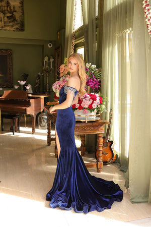 Ava Presley 28602 prom dress images.  Ava Presley 28602 is available in these colors: Navy, White, Black.