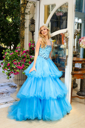 Ava Presley 29112 prom dress images.  Ava Presley 29112 is available in these colors: Orchid, Sky Blue, .