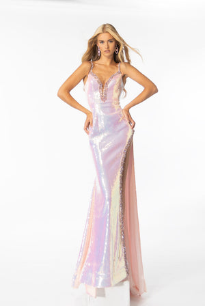 Ava Presley 39261 prom dress images.  Ava Presley 39261 is available in these colors: Black, Iridescent Pink.