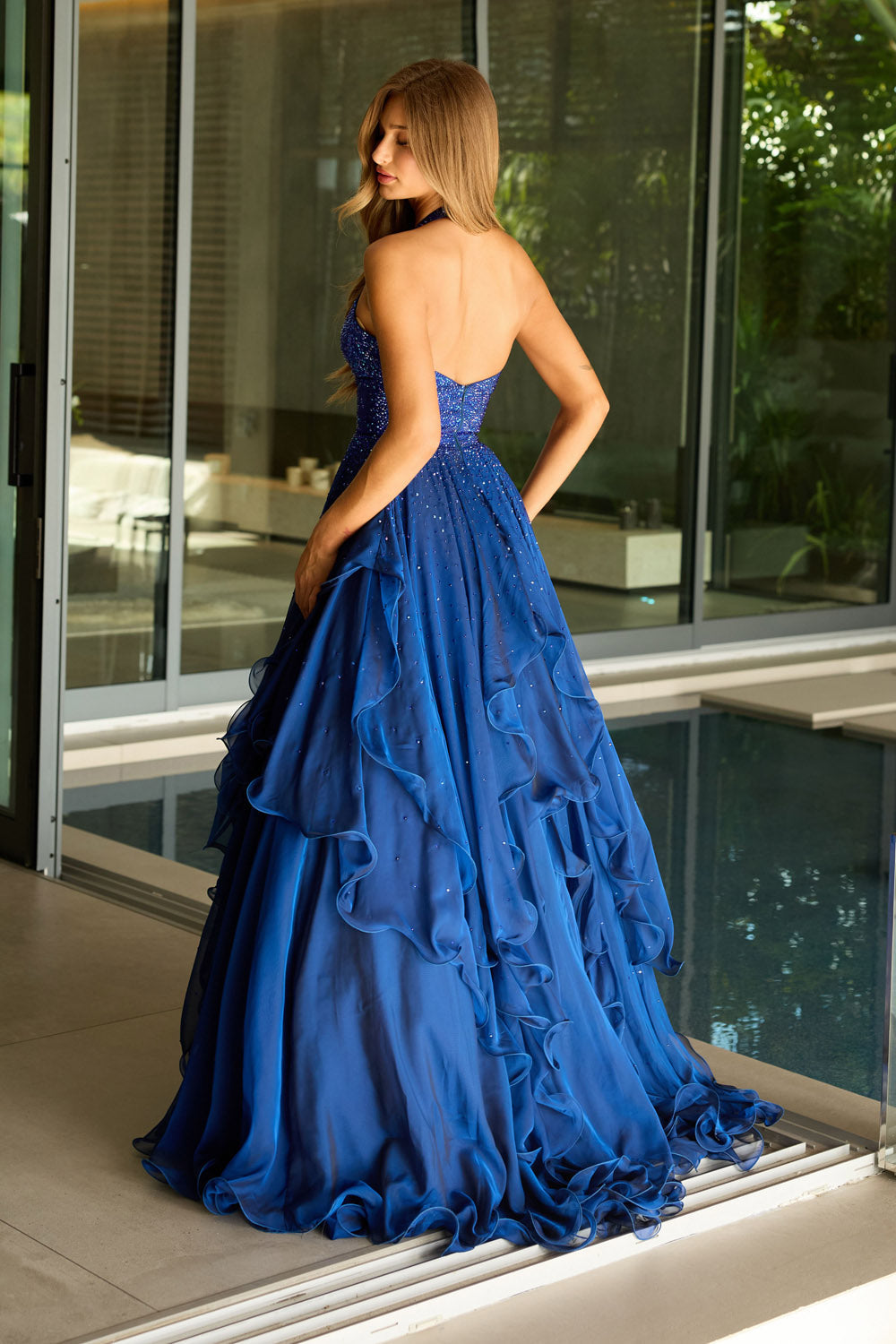 Ava Presley 42238 prom dress images.  Ava Presley 42238 is available in these colors: Cobalt, Periwinkle, White, Black, Peacock, Pink.