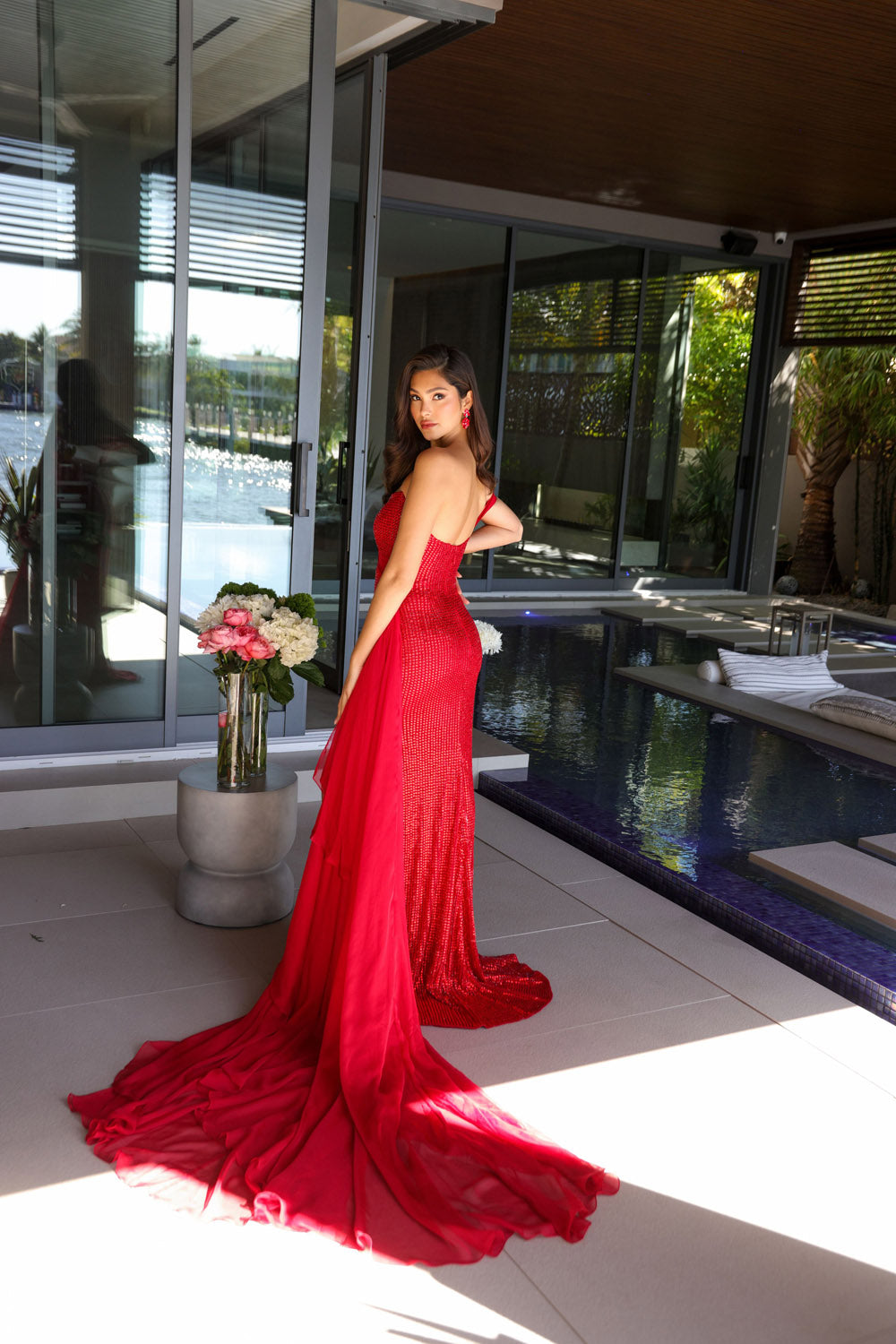 Ava Presley 47124 prom dress images.  Ava Presley 47124 is available in these colors: White, Red, Light Blue.