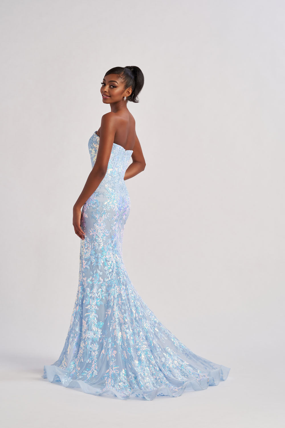 Colette CL8440 prom dress images.  Colette CL8440 is available in these colors: Ice Blue, Spruce, Cotton Candy.