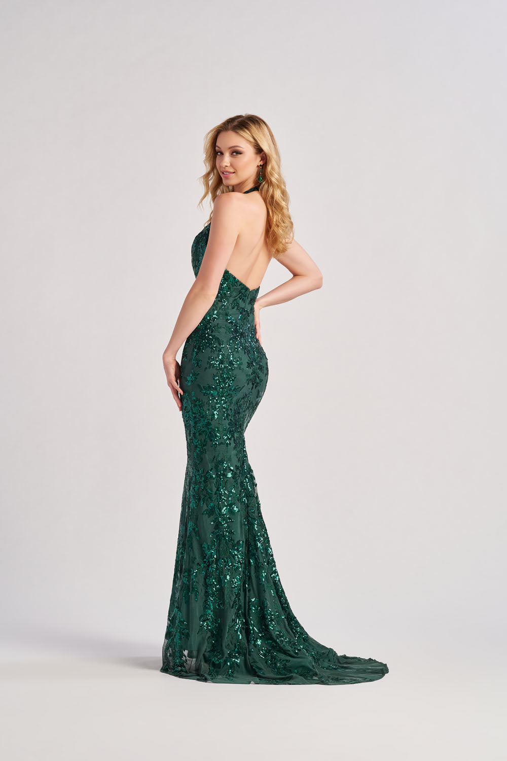 Colette CL8495 prom dress images.  Colette CL8495 is available in these colors: Spruce, Ice Blue, Cotton Candy.