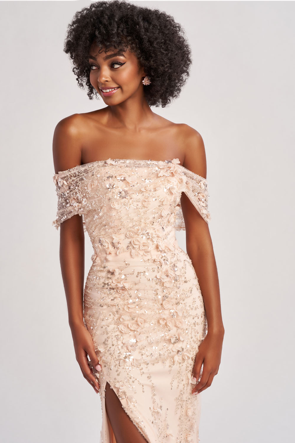 Colette CL8530 prom dress images.  Colette CL8530 is available in these colors: Peachy Pink, Ice Blue.