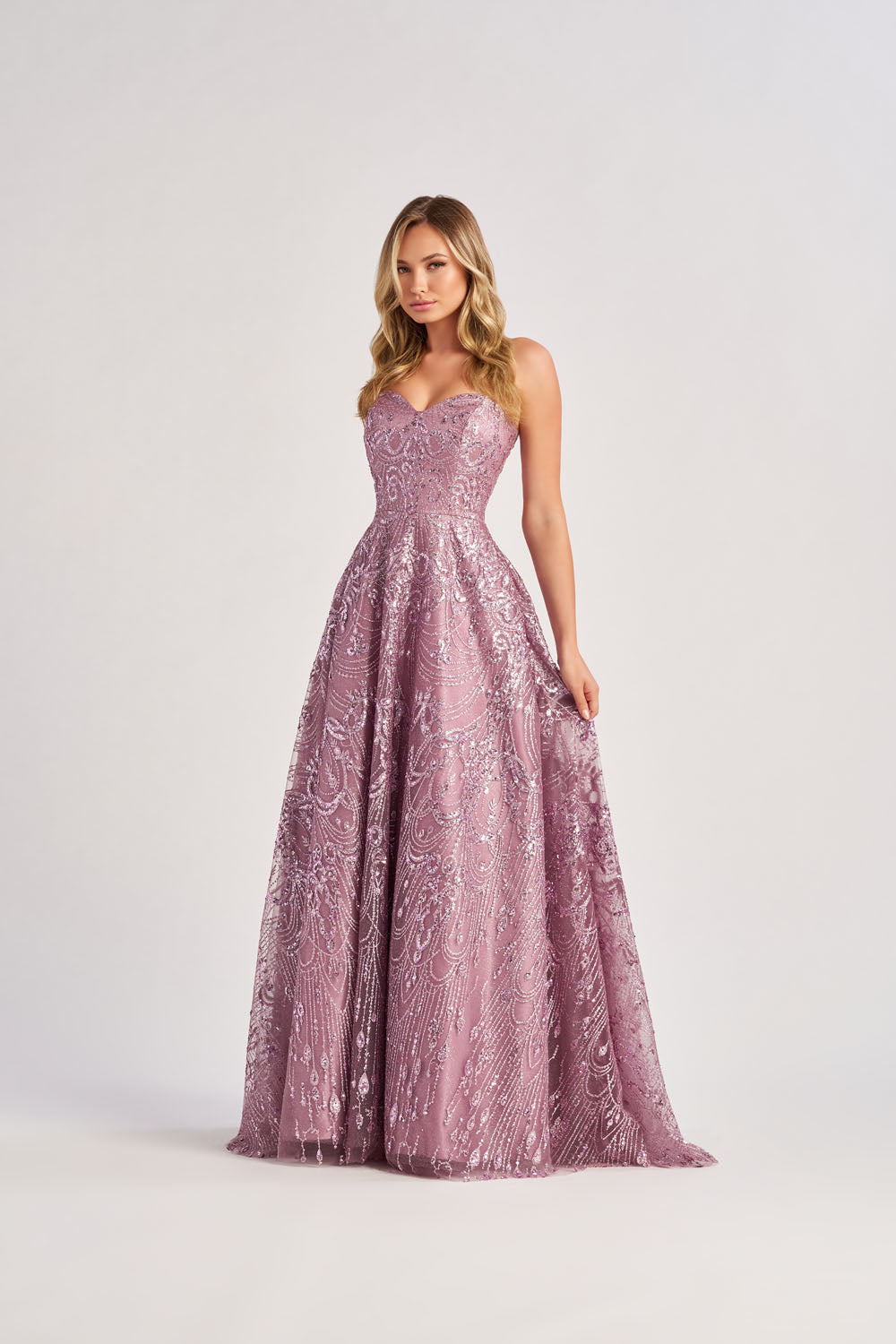 Colette CL8625 prom dress images.  Colette CL8625 is available in these colors: Heather.