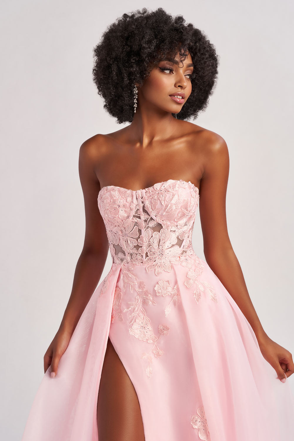 Colette CL8660 prom dress images.  Colette CL8660 is available in these colors: Lilac, Bubblegum Pink.