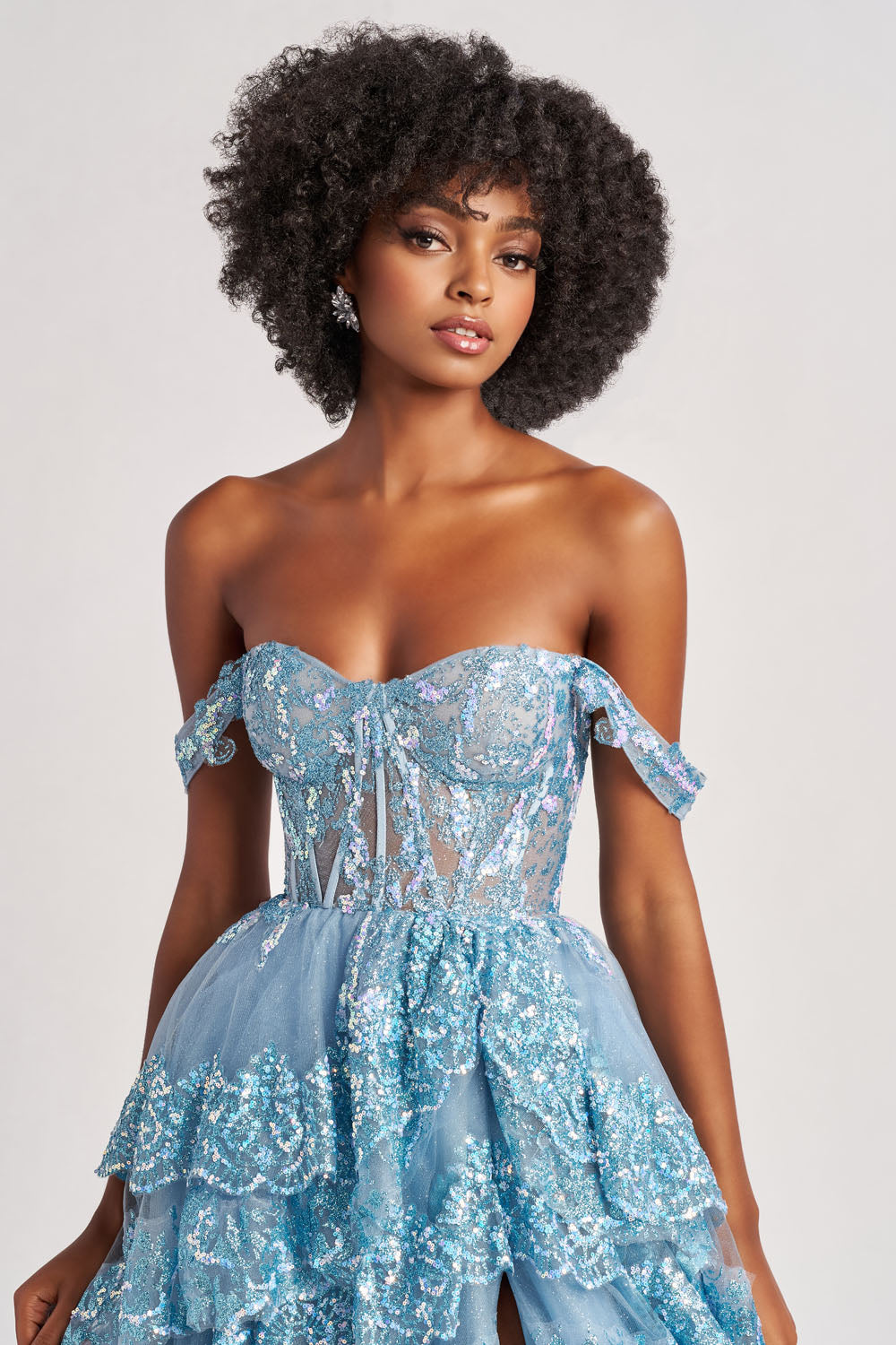 Colette CL8690 prom dress images.  Colette CL8690 is available in these colors: Pink, Blue.