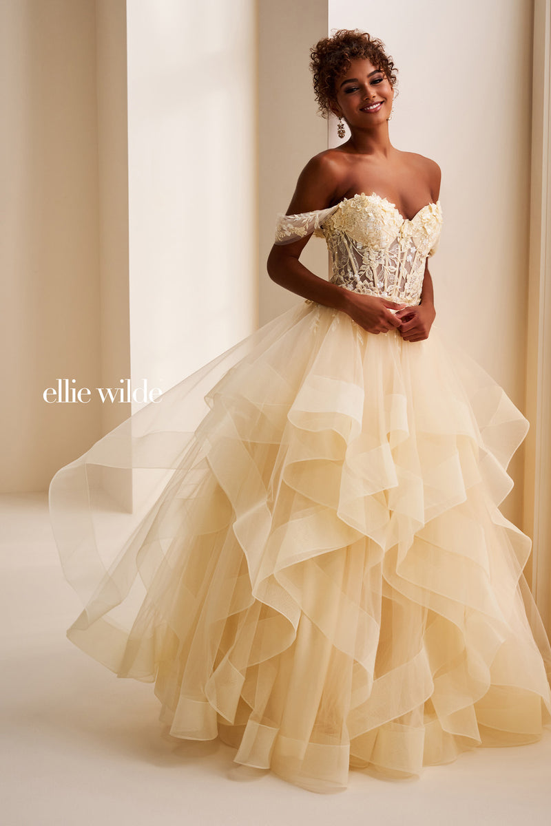 ellie wilde prom dresses EW36004 Jersey Corset Dress Mermaid Gown 4 / Dusk Long (floor length) Fabric (Shell) Ellie Wilde EW35001 Size 12