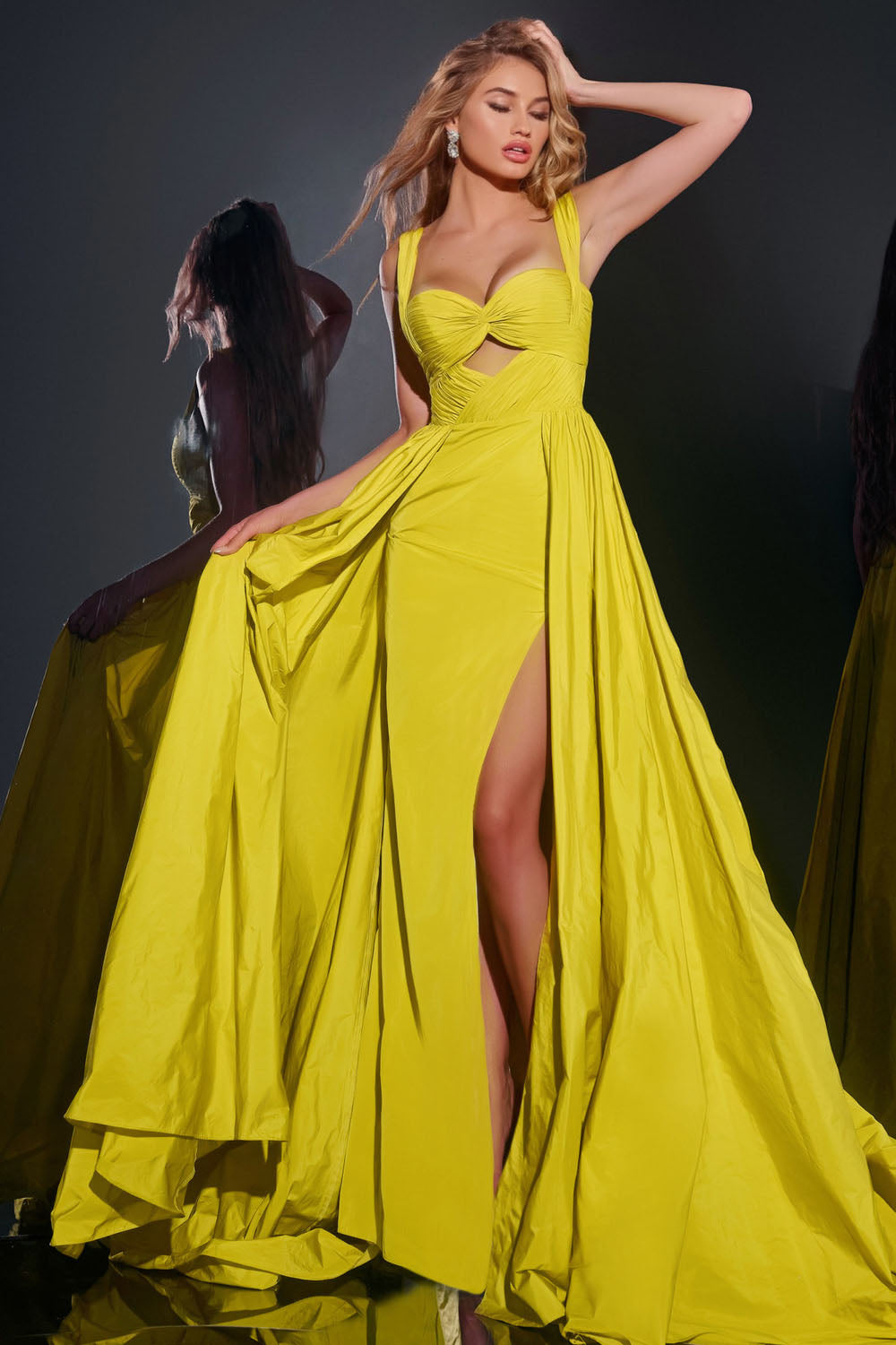 Jovani 38957 prom dress images.  Jovani 38957 is available in these colors: Lime, Royal, Black.