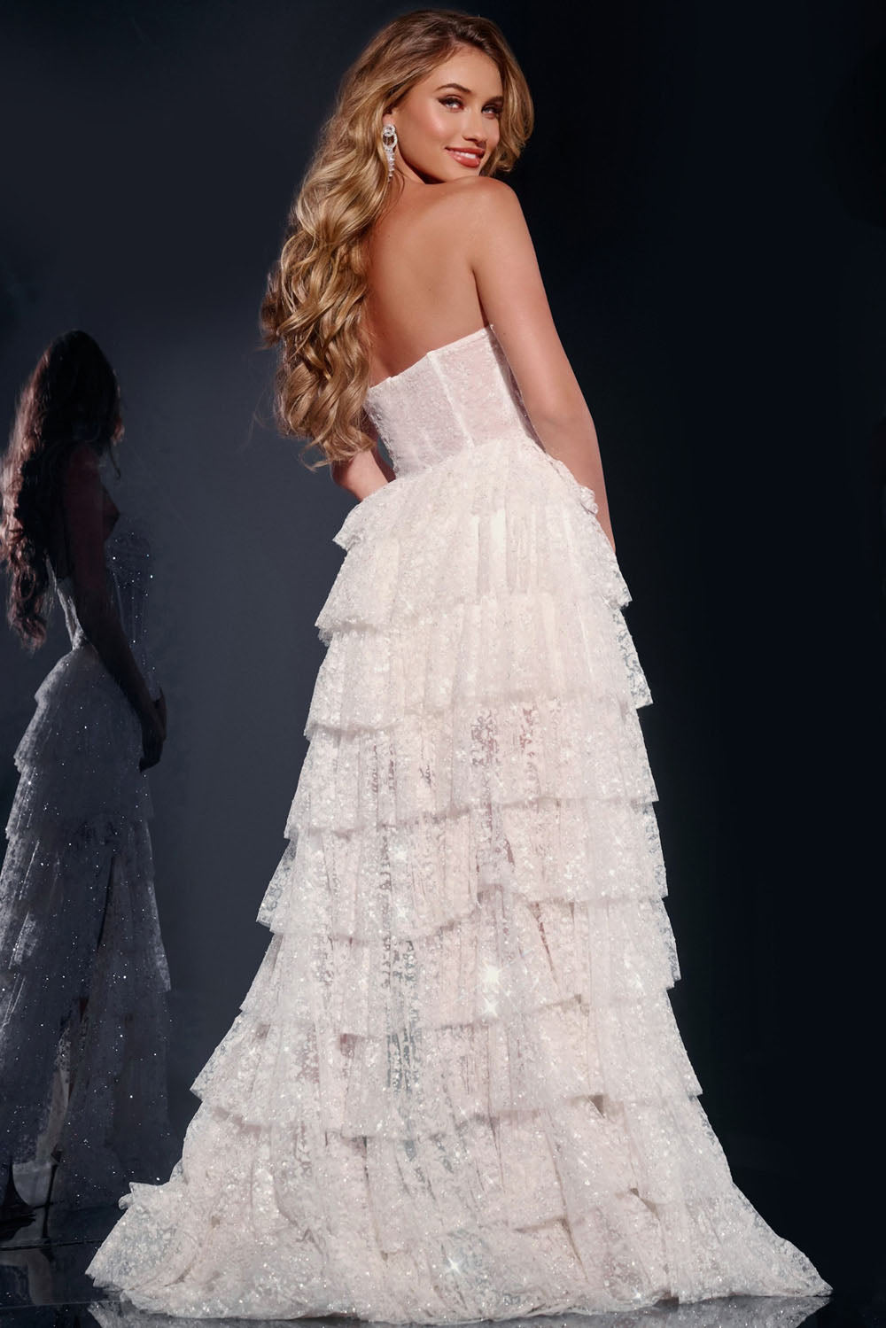 Jovani 40031 prom dress images.  Jovani 40031 is available in these colors: Off White, Navy, Light Blue, Pink.