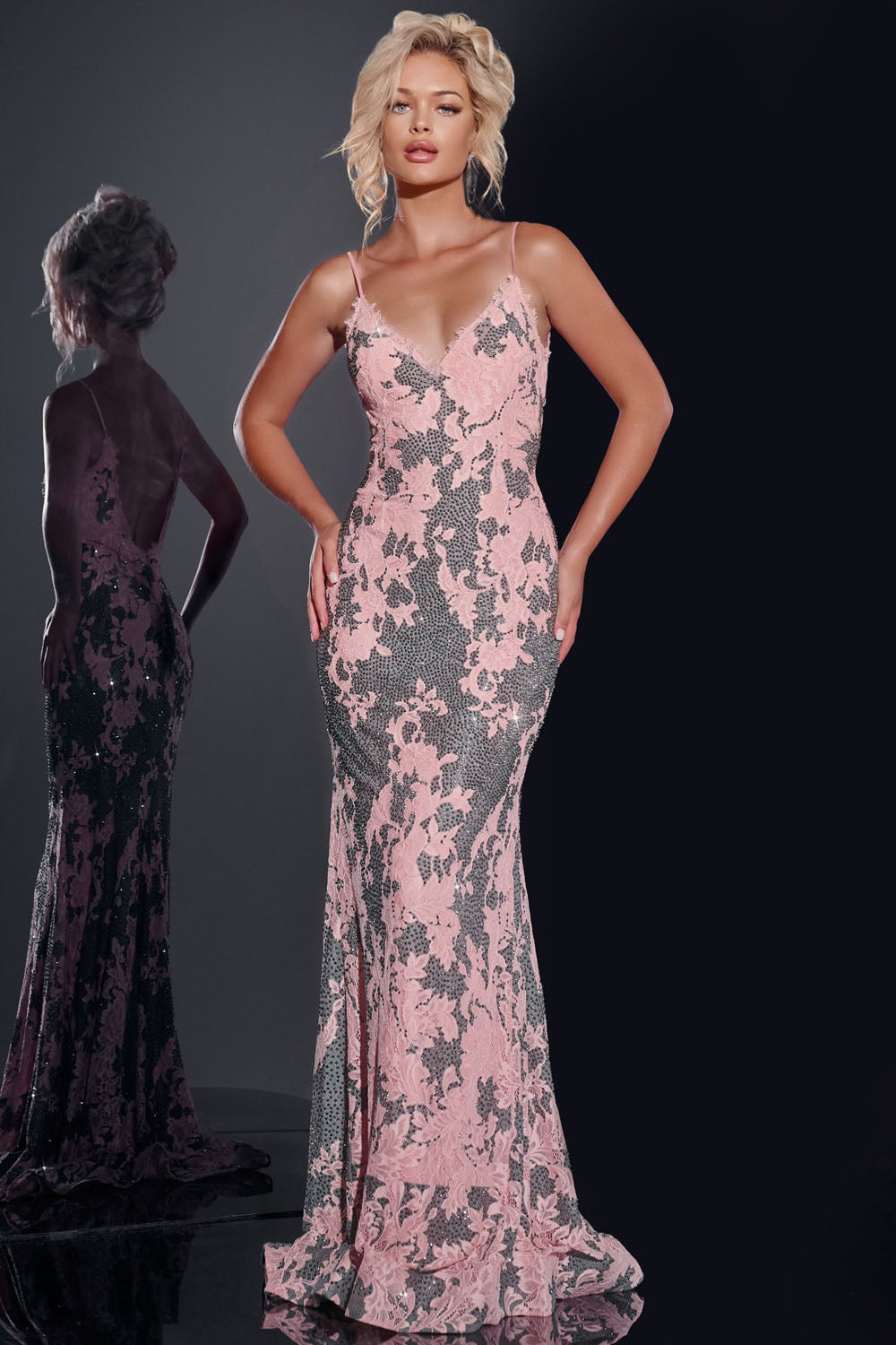 Jovani 44033 prom dress images.  Jovani 44033 is available in these colors: Multi.