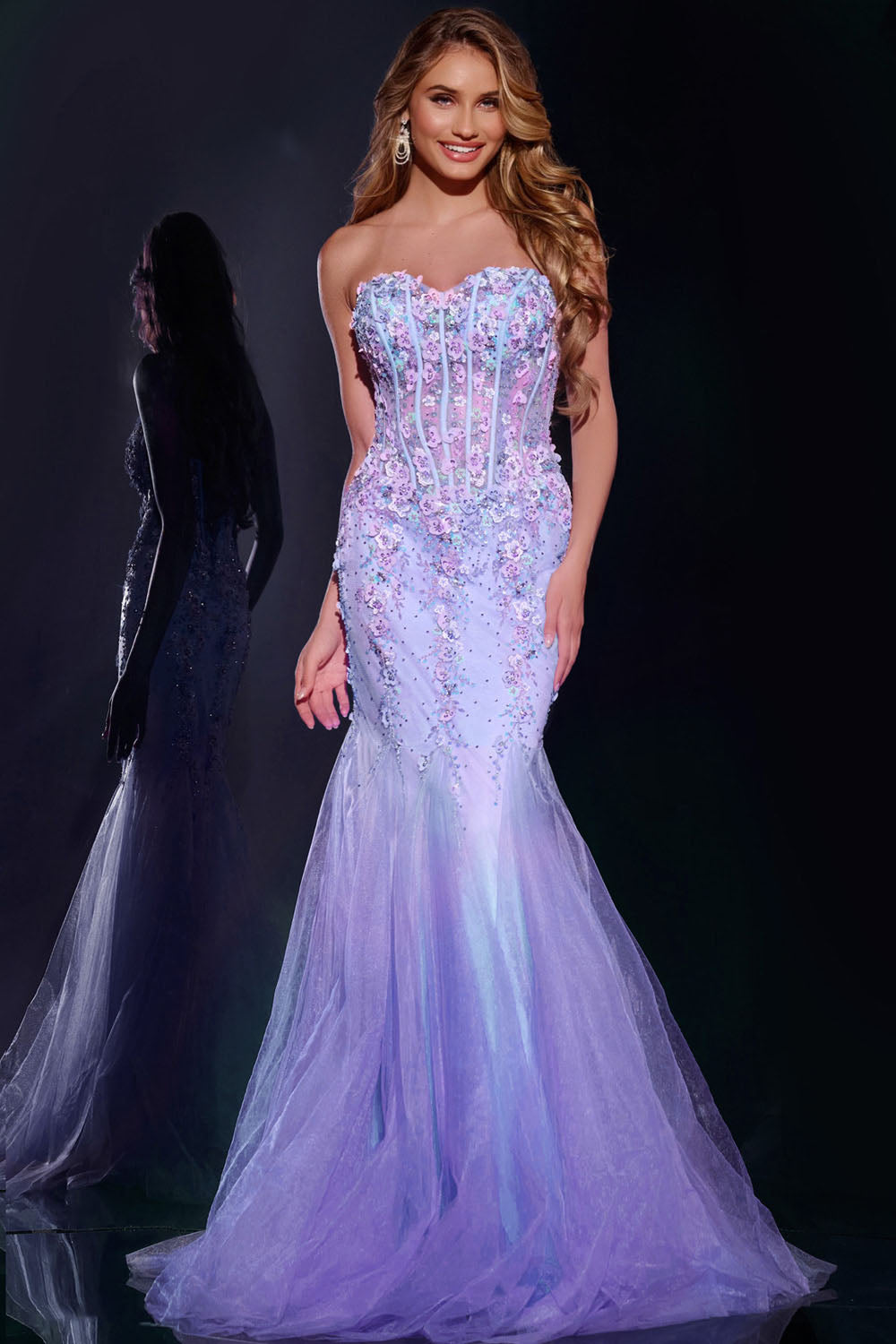 Jovani 44211 prom dress images.  Jovani 44211 is available in these colors: Multi.
