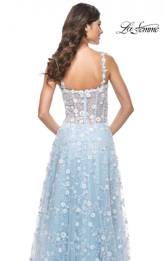 La Femme 31996 prom dress images.  La Femme 31996 is available in these colors: Lavender, Light Blue, Pink.