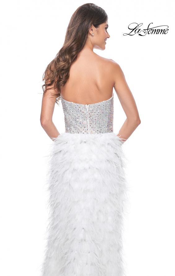 La Femme 32165 prom dress images.  La Femme 32165 is available in these colors: Black, White.