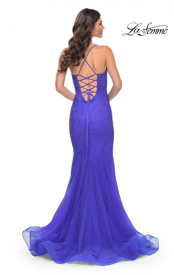 La Femme 32273 prom dress images.  La Femme 32273 is available in these colors: Hot Fuchsia, Jade, Royal Blue.