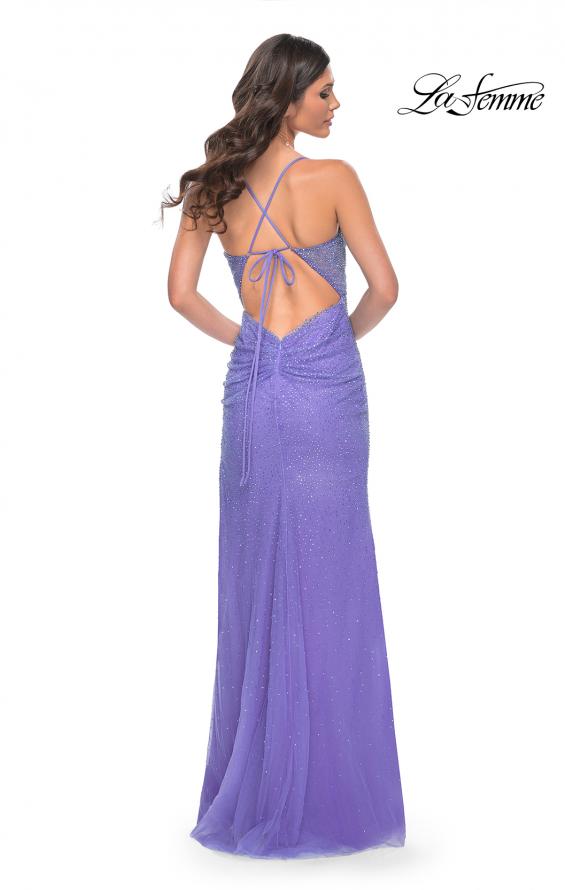 La Femme 32328 prom dress images.  La Femme 32328 is available in these colors: Hot Pink, Periwinkle.