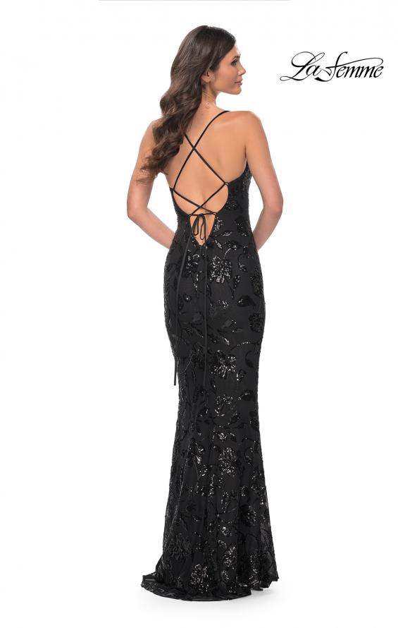 La Femme 32415 prom dress images.  La Femme 32415 is available in these colors: Black.
