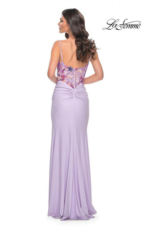 La Femme 32419 prom dress images.  La Femme 32419 is available in these colors: Light Periwinkle.