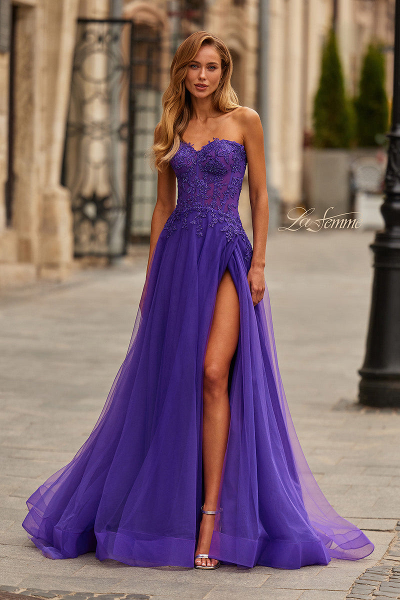 La Femme 33551 Dress | La Femme Dresses | Formal Approach 12 / Marine Blue La Femme 33551 Dress | La Femme Dresses | Formal Approach 12 / Marine Blue